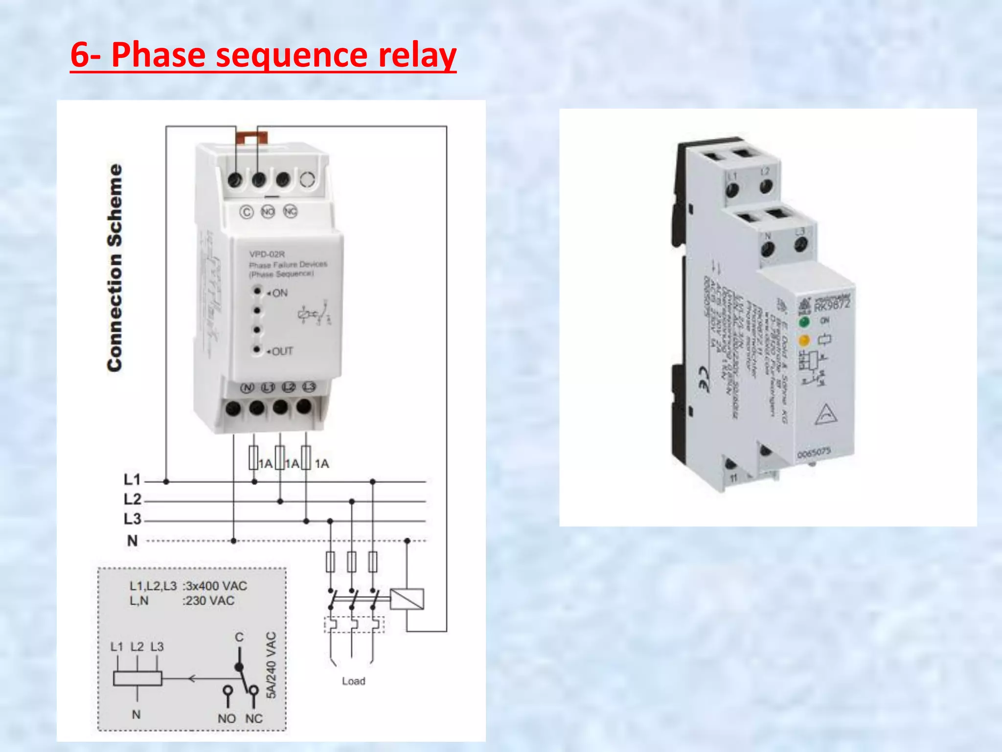 173
6- Phase sequence relay
 