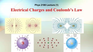 Phys 2180 Lecture (1)
Electrical Charges and Coulomb’s Law
1
 
