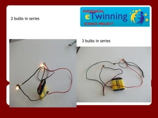 PHENOMENA

2 bulbs in series
                     SCIENCE PROJECT



                    3 bulbs in series
 