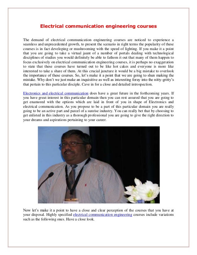 Electrical Communication Engineering Courses electrical-communication-engineering-courses