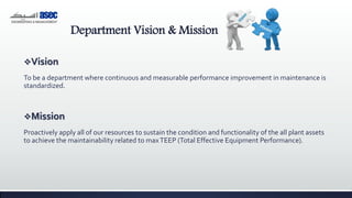 Electrical Department Maintenance Management Vision | PDF