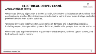 Standard Drives Applications introduction to Electrical Drives Day 2.pptx