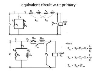 equivalent circuit w.r.t primary
where
 