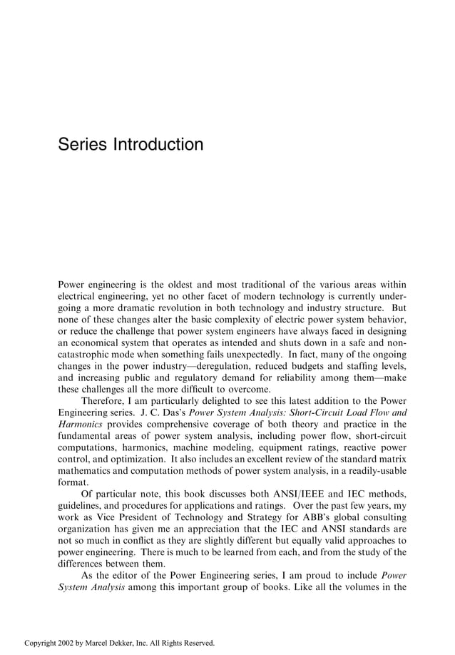 Electrical Engineering - Power System Analysis Short-Circuit Load Flow ...