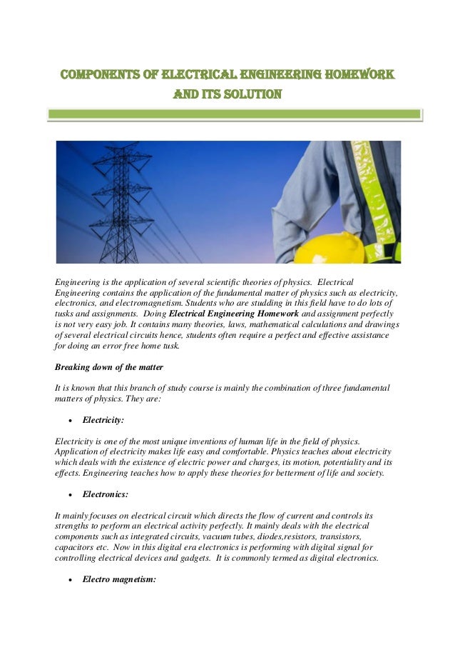 electrical engineering focuses