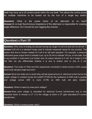 Electrical Engineering Interview Questions DOCX