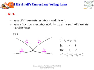 Electrical engineering principles lecture slides. circuit analysis by ...
