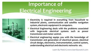 Introduction To Electrical Engineering Branch Of Engineering