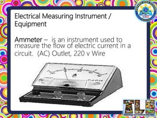 Electrical hand tools and equipment | PPTX