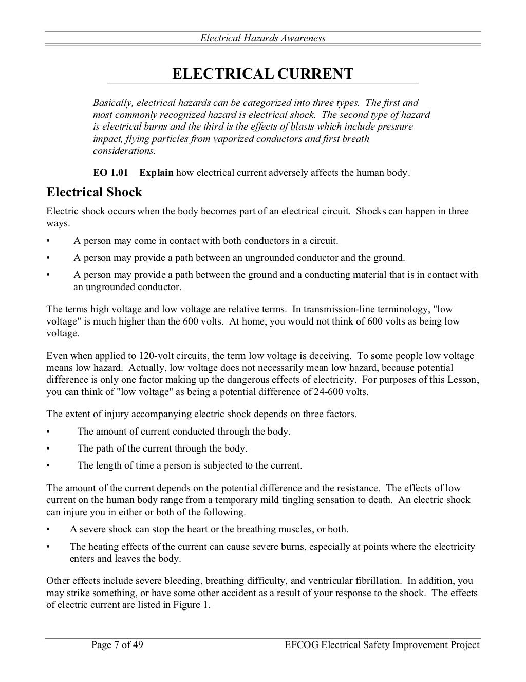 Electrical hazard awareness_study_guide