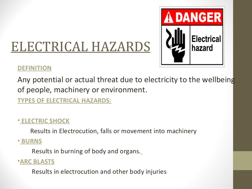 Electrical hazards