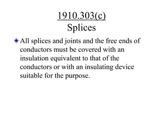 Splices All Electrical_Hazards Electrical Safety.ppt