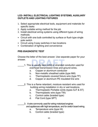 ELECTRICAL INSTALLATION AND MAINTENANCE1 | PDF