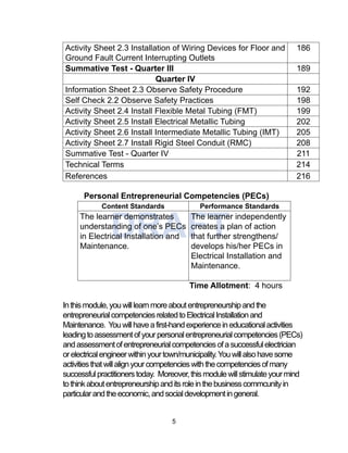 ELECTRICAL INSTALLATION AND MAINTENANCE1 | PDF