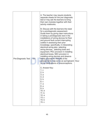 Electrical installation and mentainance tg | PDF