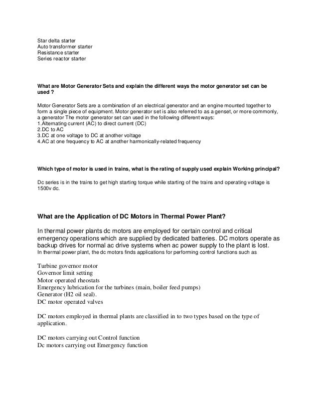 Electrical interview questions from ac