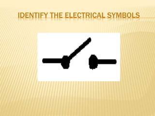 IDENTIFY THE ELECTRICAL SYMBOLS
 