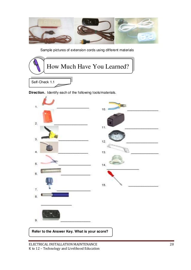 electrical shop material list