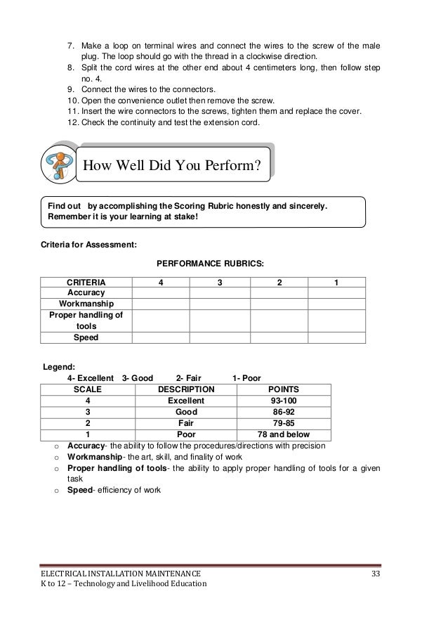 K to 12 Electrical Learning Module