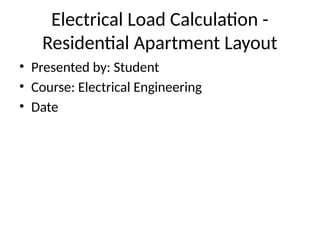 Electrical Engineering Conversion Course electrical_load_calculation_presentation.pptx
