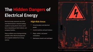 High Risk Activity Electrical Electrical Lockout Tagout Devices for workplace safety | PPTX