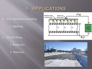  3.5.1. Electrical Grounding.
1. lightning.
 3.5.2 De-Icing.
1. Roadways.
2. Runways.
 