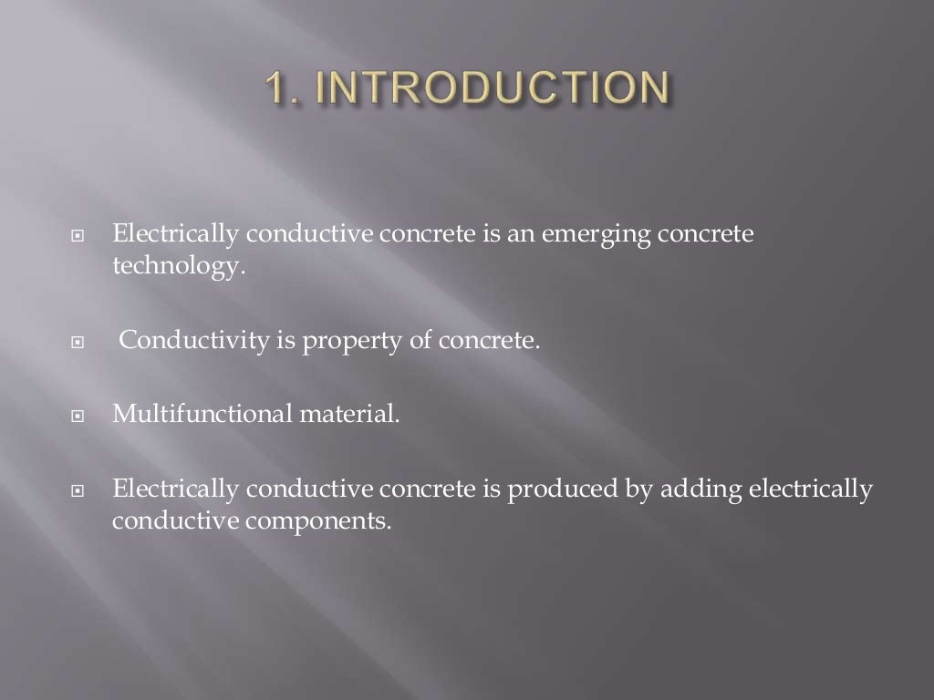 Electrically conductive concrete ppt
