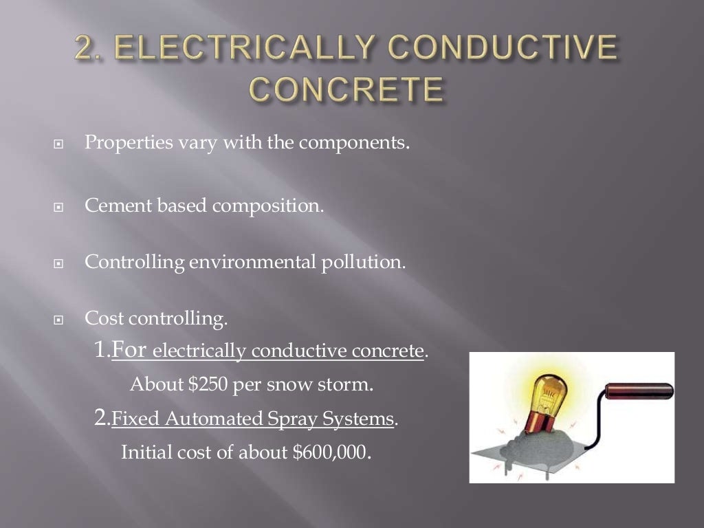 Electrically conductive concrete ppt