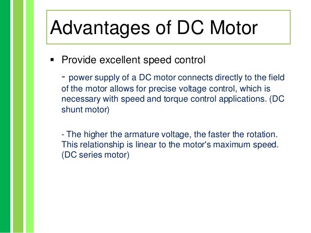 benefits dc of power Model Motor DC