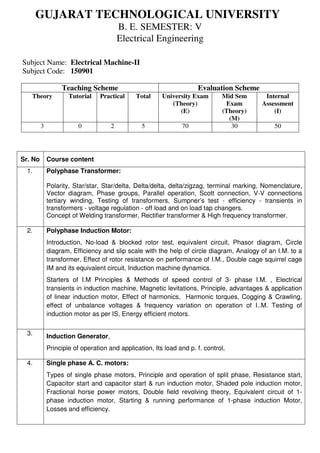 Electrical machine ii | PDF