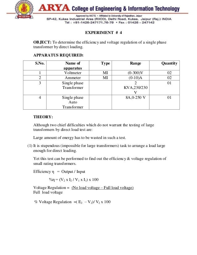 Electrical machine lab