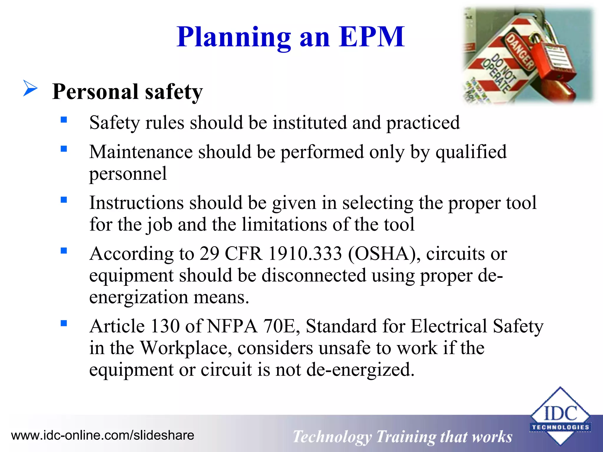 Electrical Maintenance for Engineers and Technicians