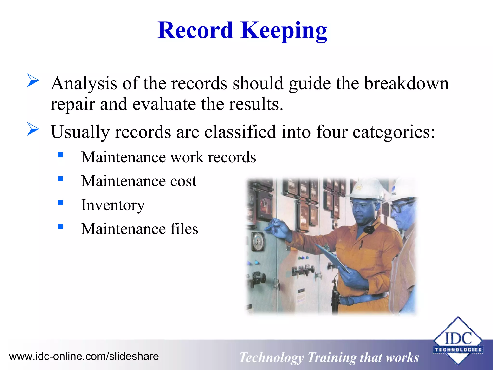 Electrical Maintenance for Engineers and Technicians