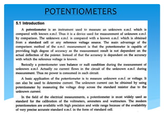 POTENTIOMETERS
 