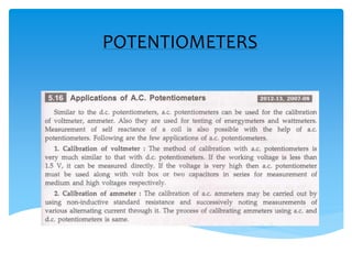 POTENTIOMETERS
 