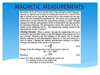 MAGNETIC MEASUREMENTS
 