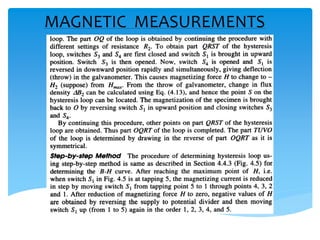 MAGNETIC MEASUREMENTS
 