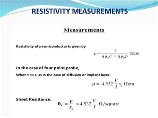 Four-Probe Method, Sheet Resistance Formula