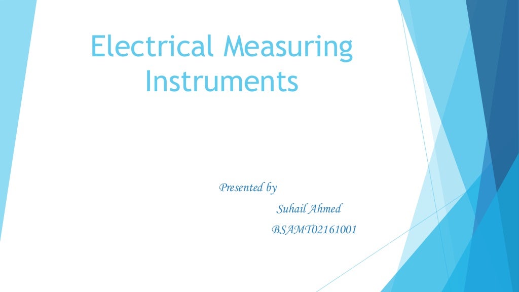 Electrical measuring instruments