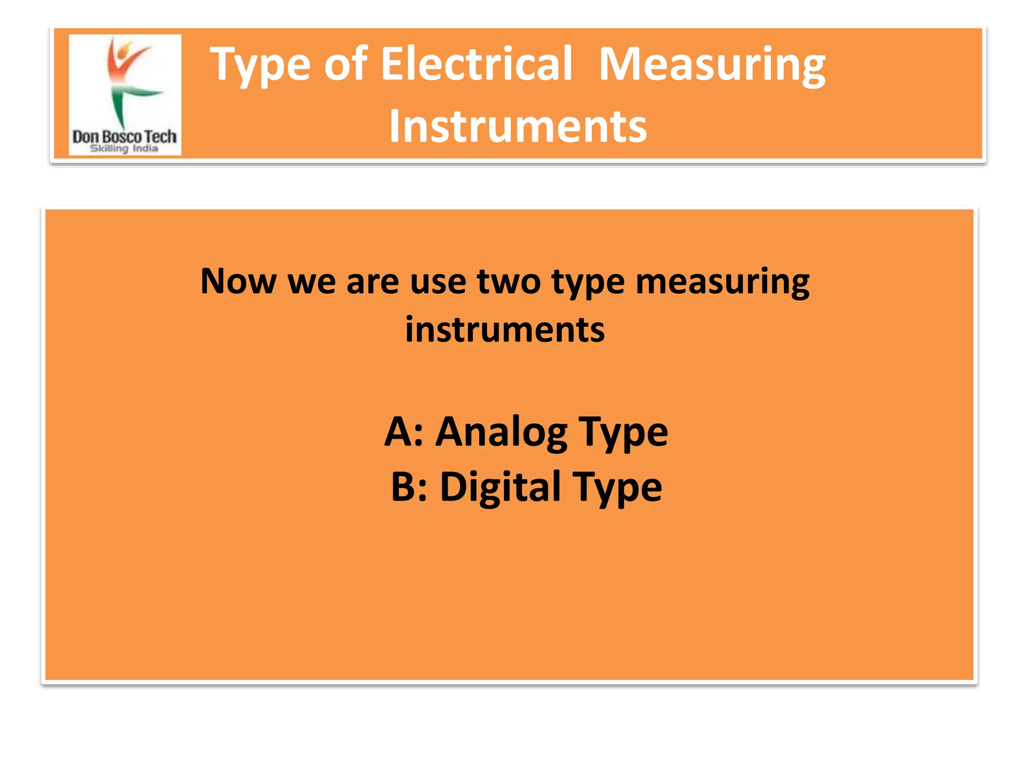 Electrical measuring instruments PPT