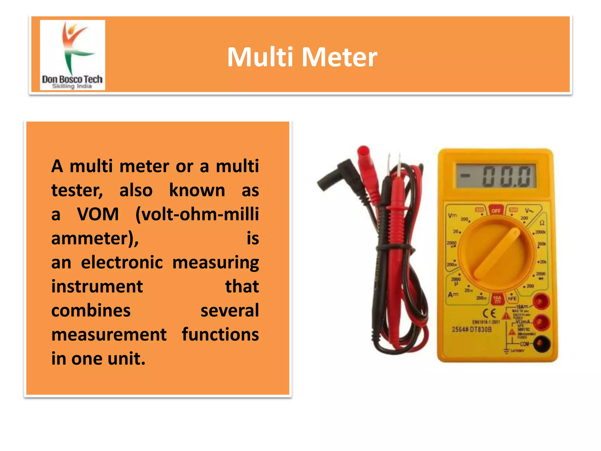 Electrical measuring instruments PPT