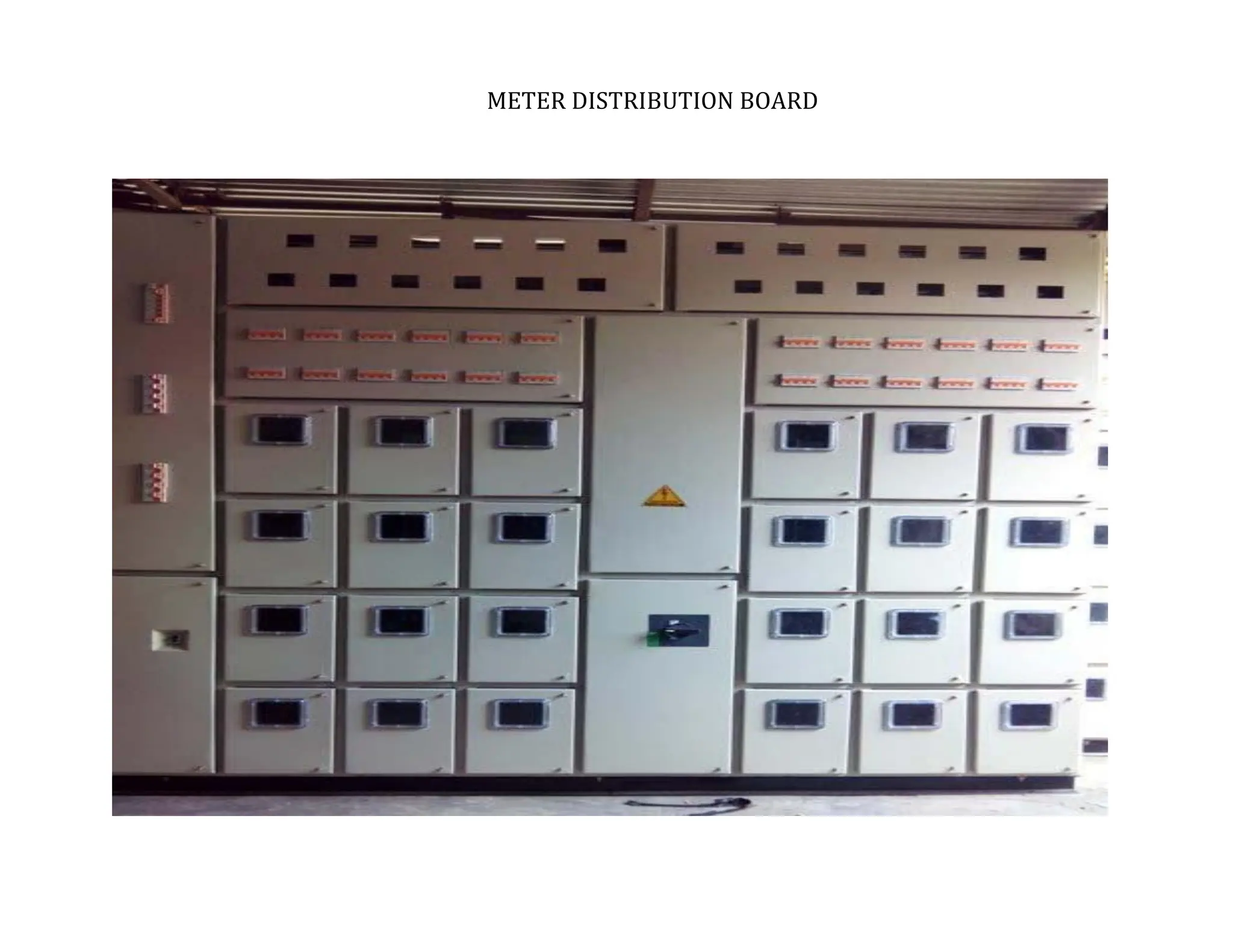 METER DISTRIBUTION BOARD
TATA HOUSING DEVELOPMENT COMPANY LTD.
 