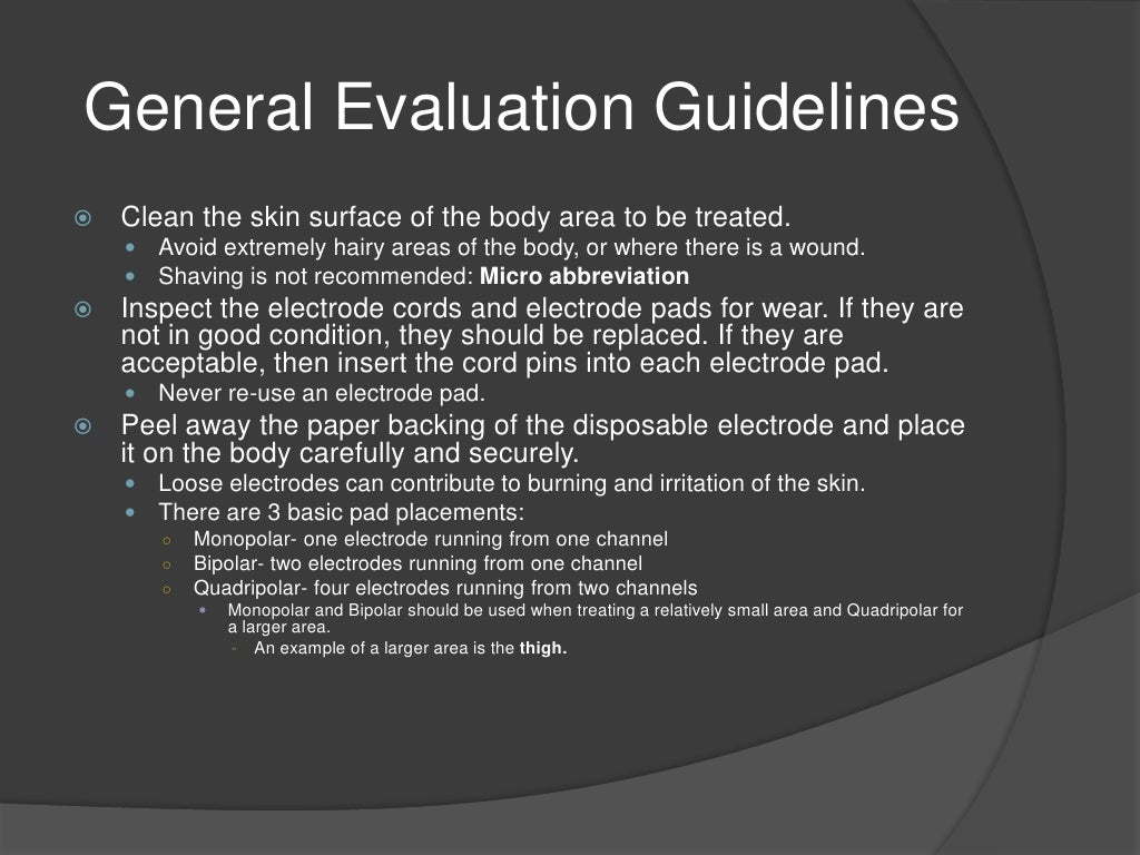 Electrical Modalities