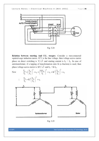 L e c t u r e N o t e s – E l e c t r i c a l M a c h i n e - I I [ B E E 1 4 0 1 ] P a g e | 46
Fig: 3.24
Fig: 3.25
EE DEPT. Veer Surendra Sai University of Technology, Burla
 