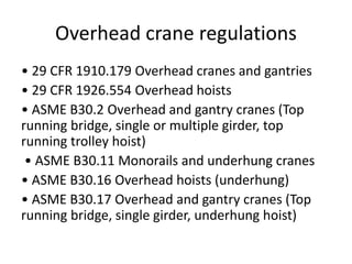 Electrical overhead crane safety | PDF