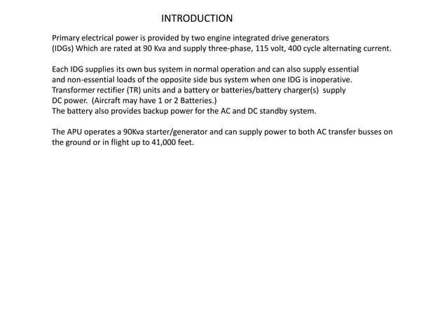 B737ng Electrical Power Pptx Aviation Industry Industries