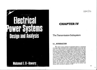 Electrical power systems   design and analysis mohamed e. el-hawary