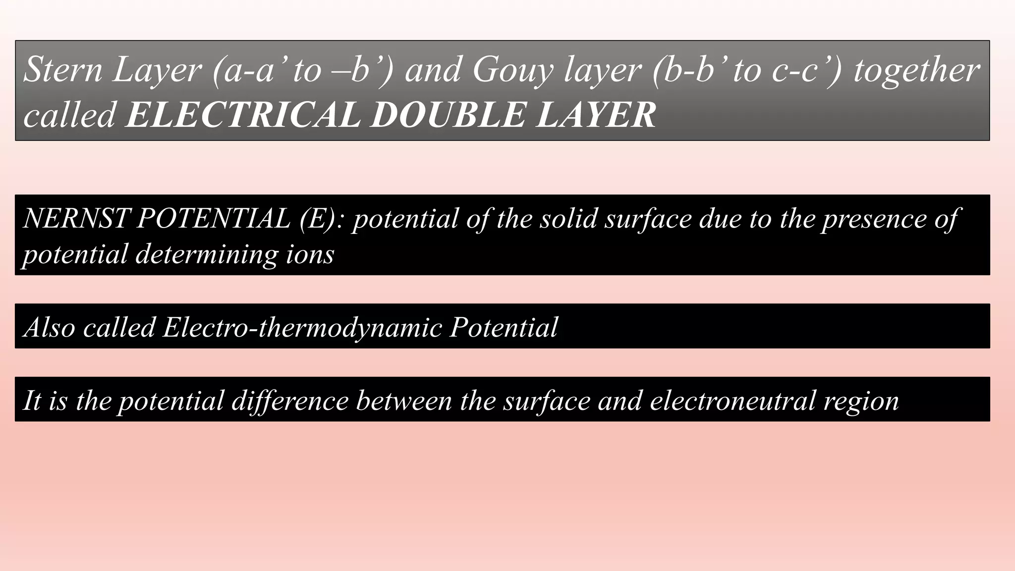 ELECTRICAL DOUBLE LAYER | PPTX