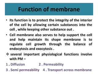Electrical properties and function of membrane ,lipid bilayer and ...