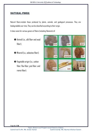 Electrical properties of textile fiber | PDF
